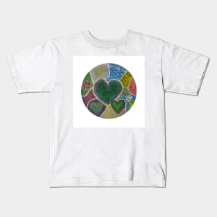 patchwork handpainted art Kids T-Shirt